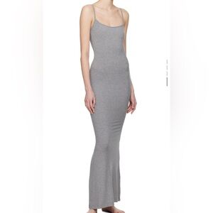 Skims gray soft lounge slip maxi dress